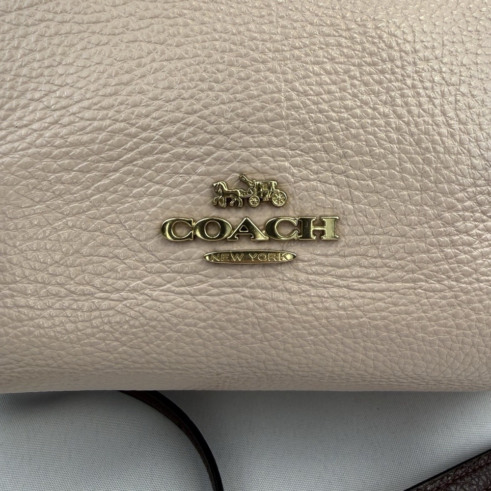 Coach Pink and Brown Leather Satchel - Picture 3 of 16